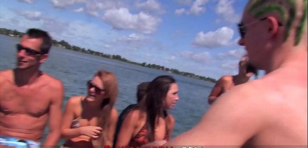  3-Way Porn - Group Fucking on a Speed Boat - Part 3